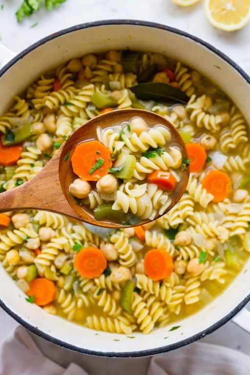 Vegan Chickpea Noodle Soup