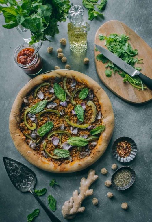 Vegan Ground Beef Pizza Topping