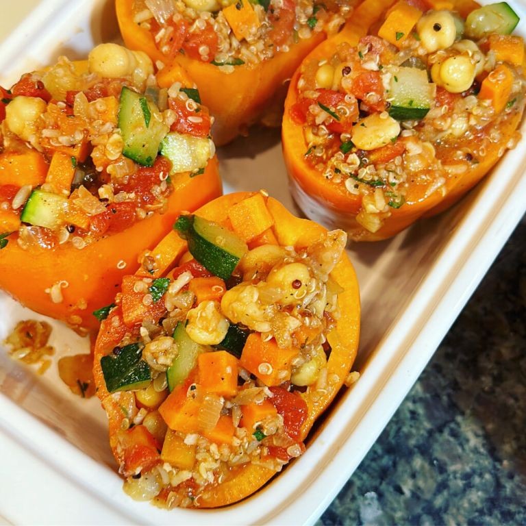 Vegan Ground Beef Stuffed Bell Peppers