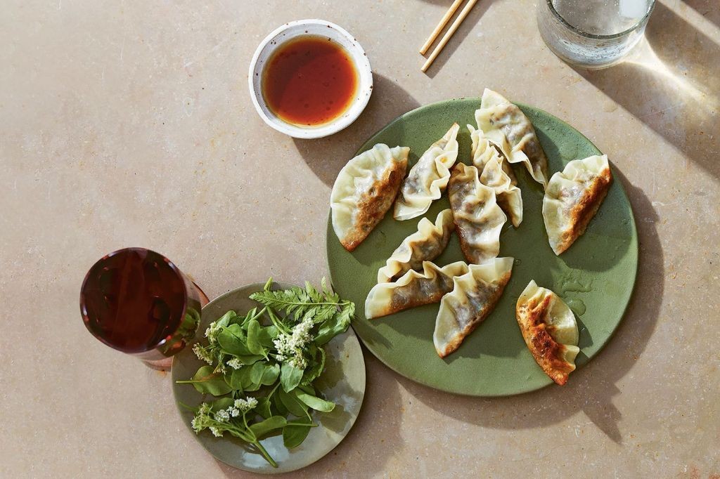 Vegan Lentil and Mushroom Potstickers