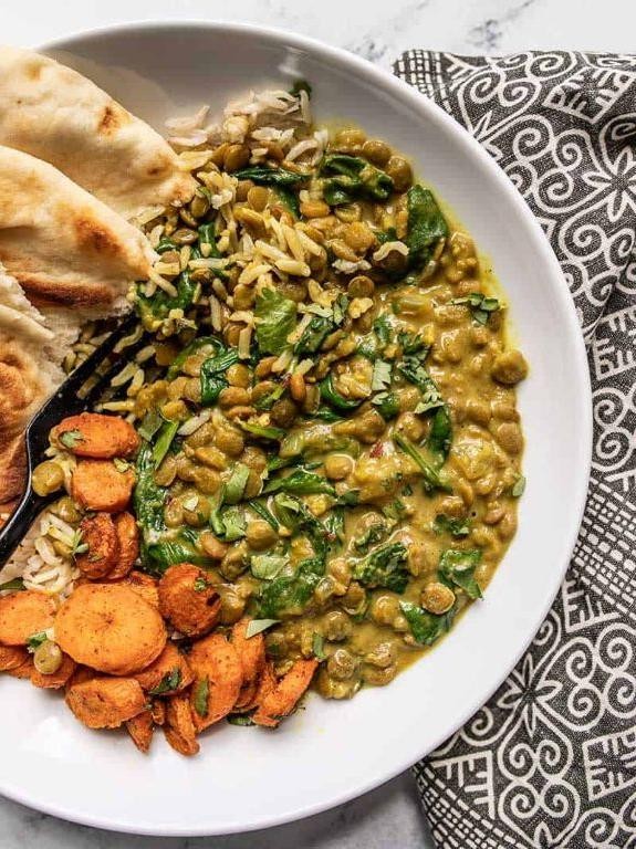 Vegan Lentil and Spinach Curry