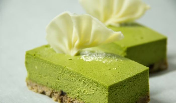 Vegan Matcha Tofu Cheesecake