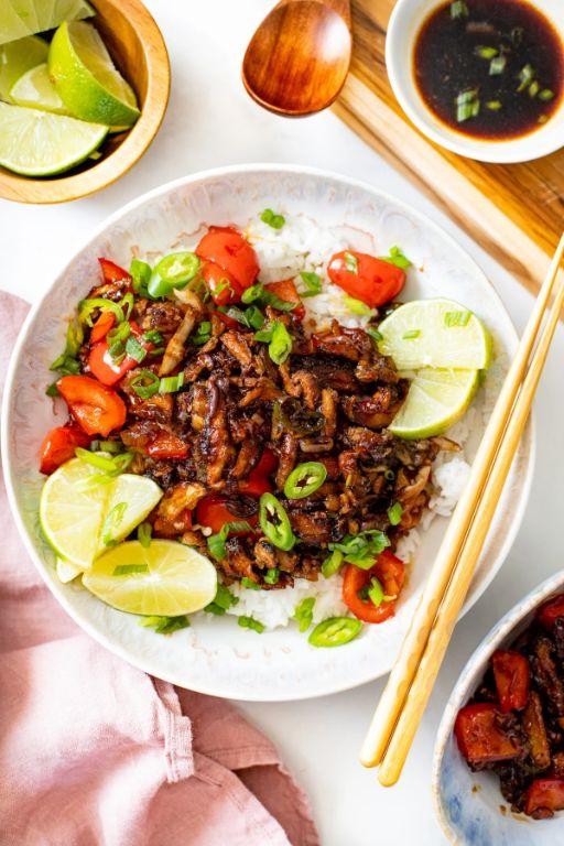 Vegan Mirliton and Mushroom Stir-Fry