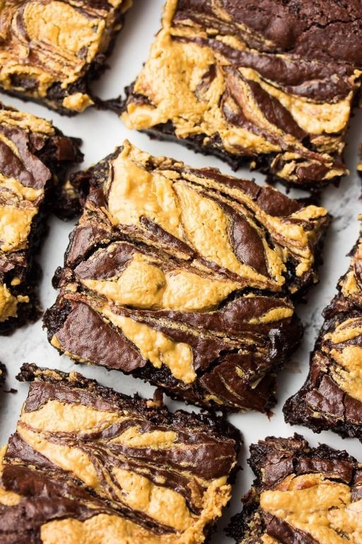 Vegan Peanut Butter Swirl Brownies