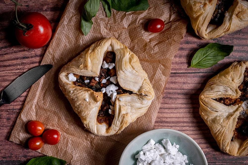 Vegan Puff Pastry Mediterranean Veggie Parcels