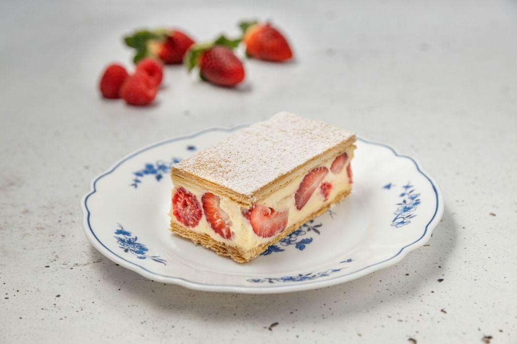 Vegan Puff Pastry Raspberry and Custard Slices