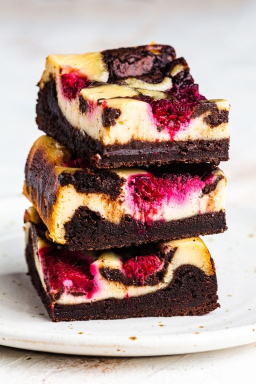 Vegan Raspberry Swirl Brownies
