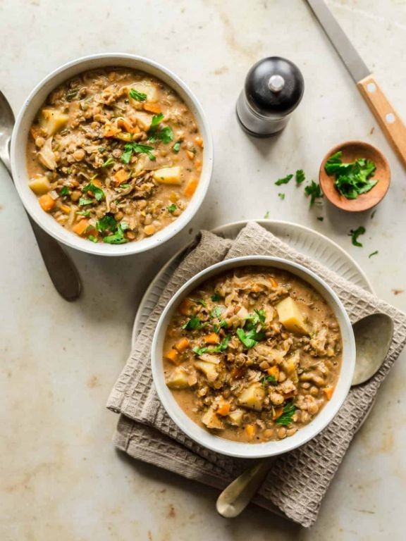Vegan Sauerkraut and Lentil Soup