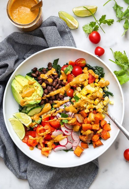 Vegan Taco Salad with Cashew Sour Cream
