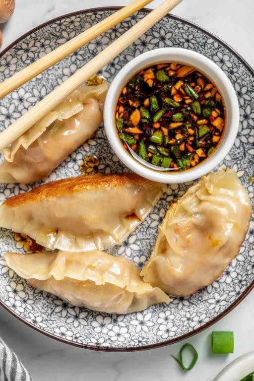 Vegetable Dumplings with Soy Dipping Sauce