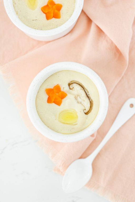 Vegetarian Chawanmushi (Steamed Egg Custard with Vegetables)