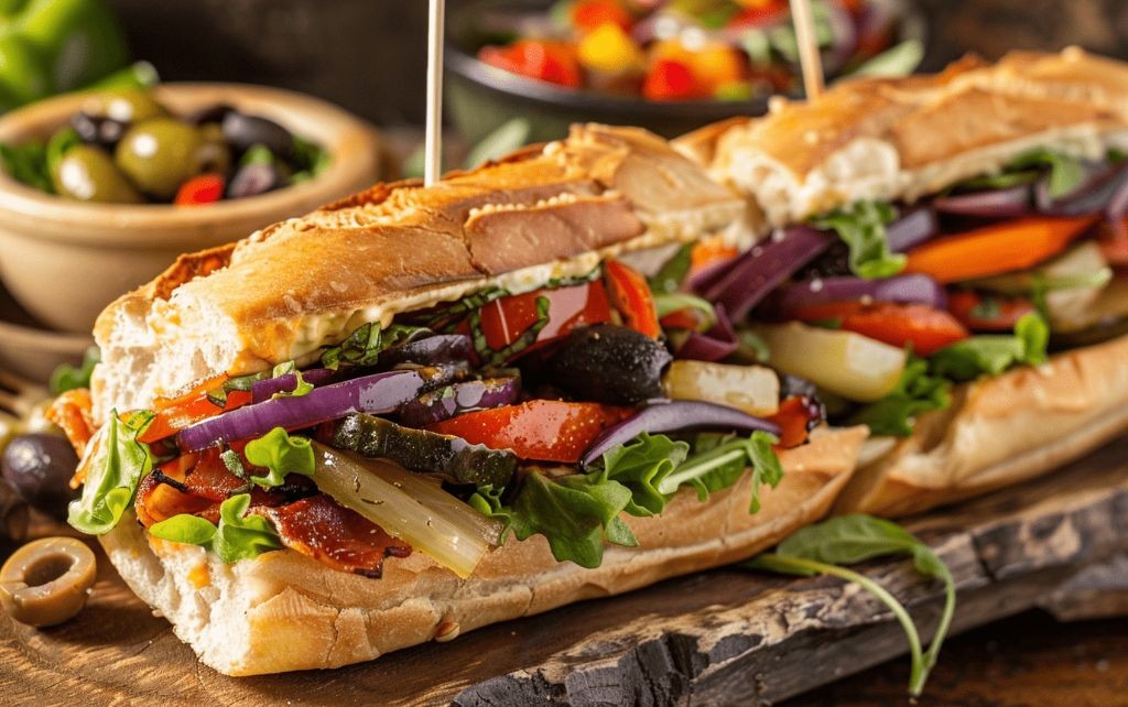 Vegetarian Garden Submarine Sandwich