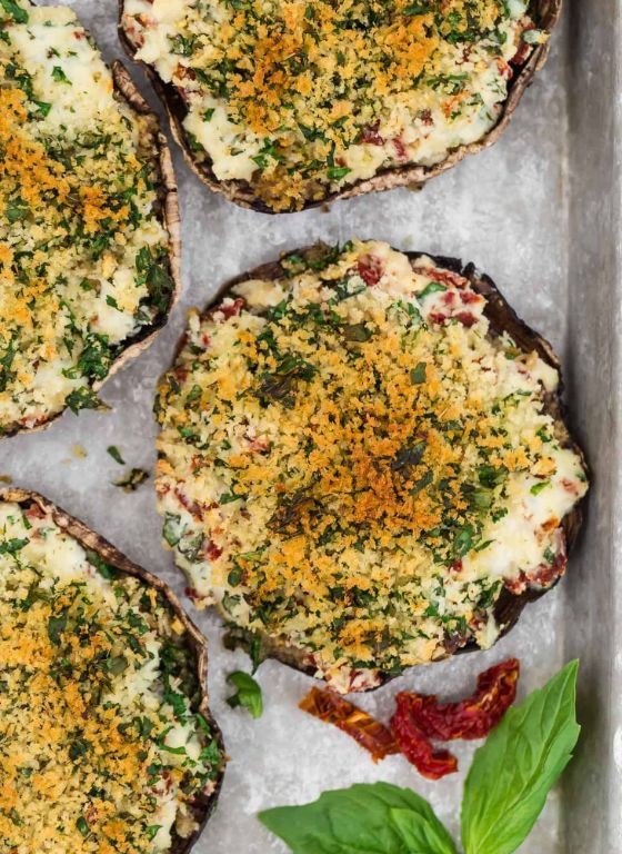 Vegetarian Stuffed Portobello Mushrooms