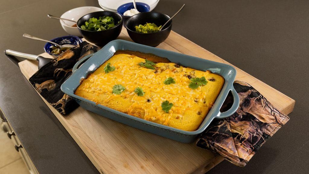 Venison and Cornbread Casserole