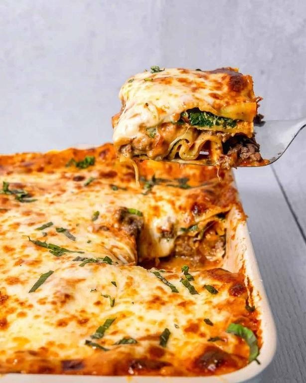 Venison and Spinach Lasagna