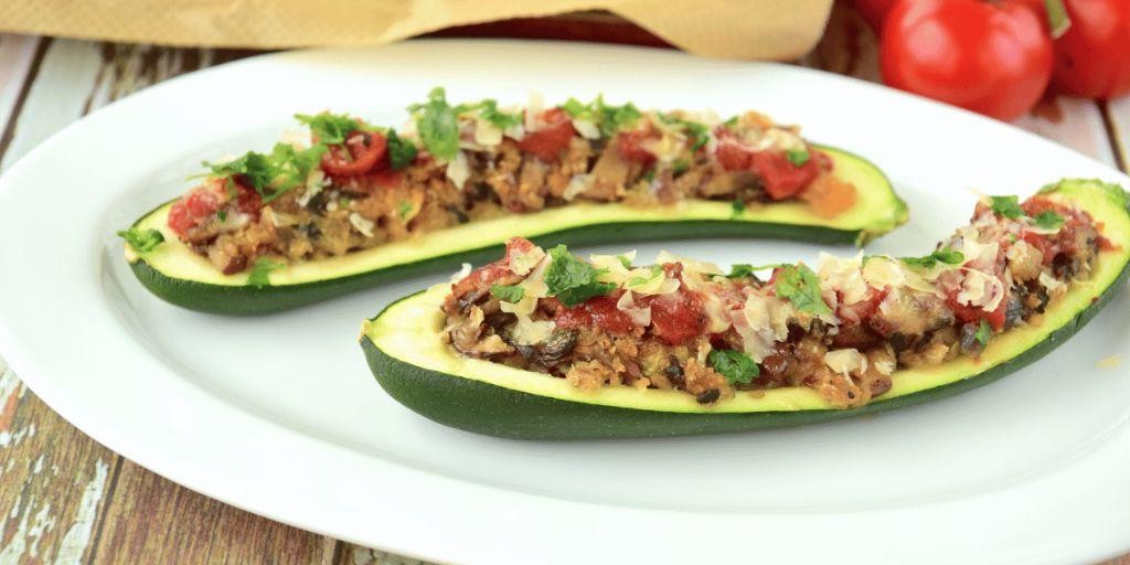 Venison and Zucchini Boats