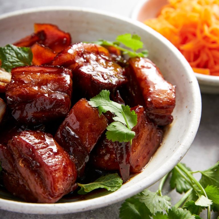 Vietnamese Crispy Pork Belly with Fish Sauce Caramel