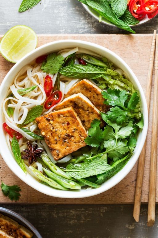 Vietnamese Vegan Pho with Bean Curd
