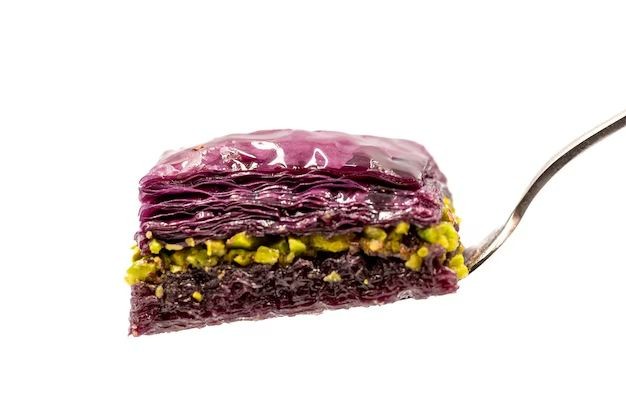 Violet and pistachio baklava