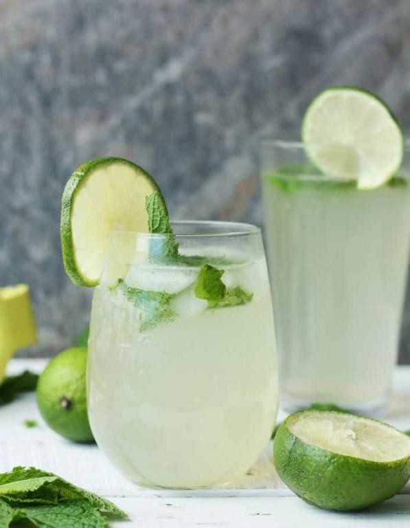 Virgin Mojito with Fresh Mint and Lime