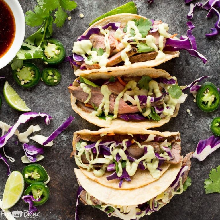 Wagyu Beef Tacos with Avocado Crema