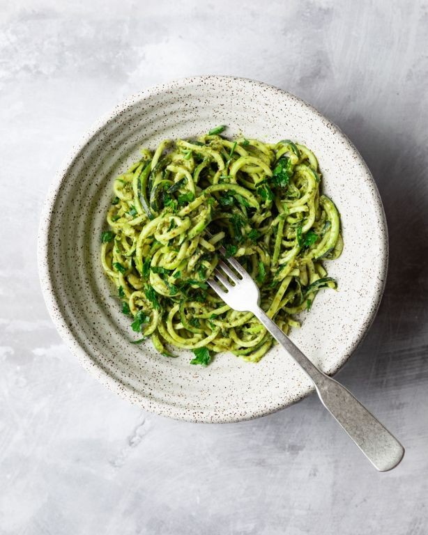 Walnut and Basil Pesto Zoodles