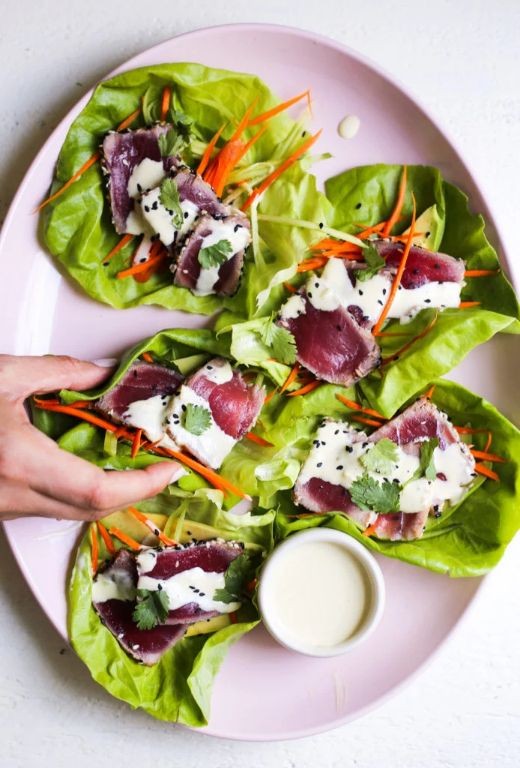 Wasabi Tuna Lettuce Wraps