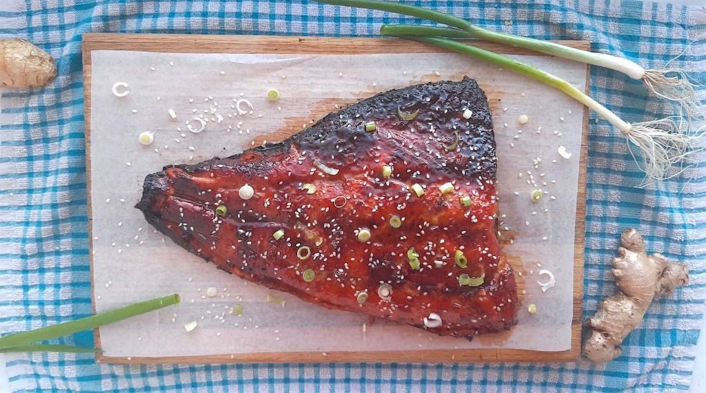 Wasabi-Glazed Grilled Salmon