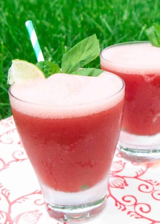 Watermelon Basil Vodka Cooler
