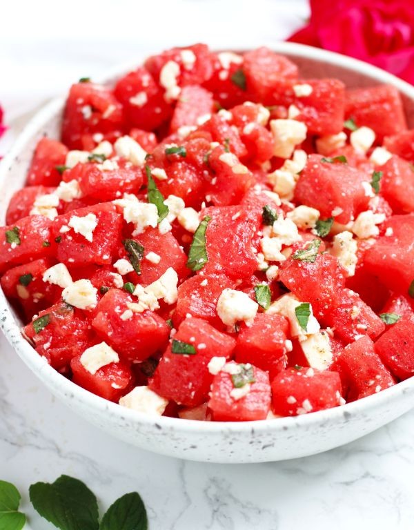 Watermelon Fluff Salad with Fresh Mint