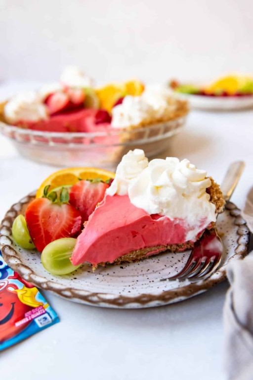 Watermelon Koolaid Pie with Fresh Mint