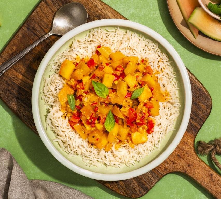 Watermelon Rind Curry with Coconut Milk