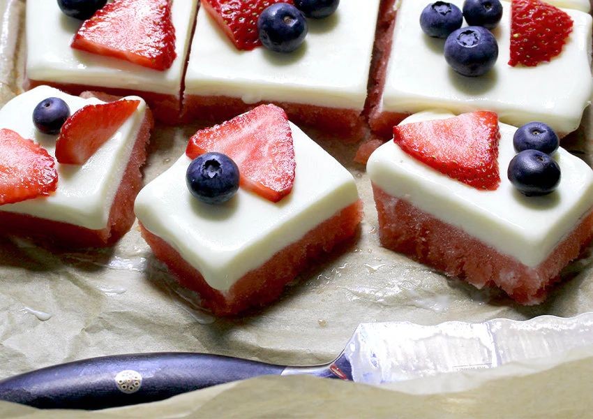 Watermelon Sorbet Bars