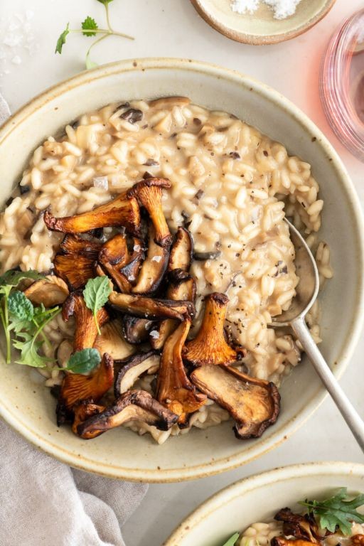 Waxworm and Mushroom Risotto