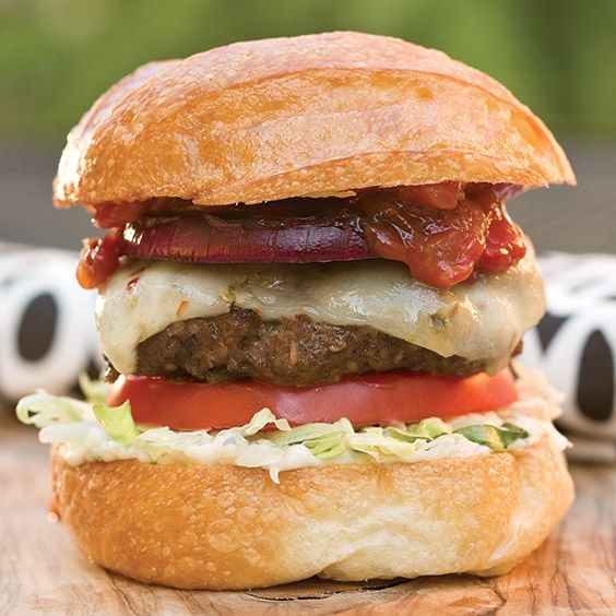 Western Burger with Pepper Jack Cheese