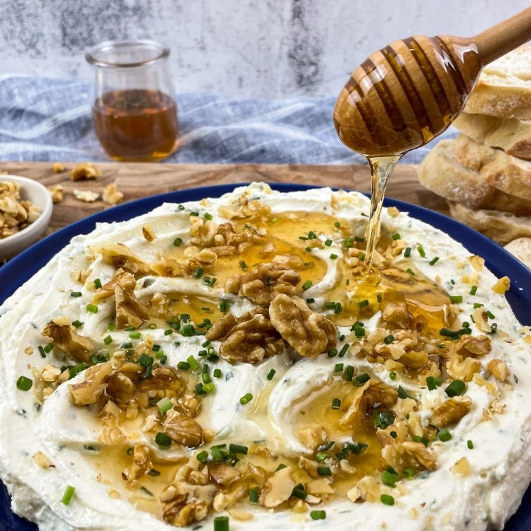 Whipped Pecorino Romano with Honey and Walnuts