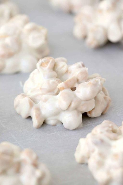 White Chocolate Drizzled Peanuts