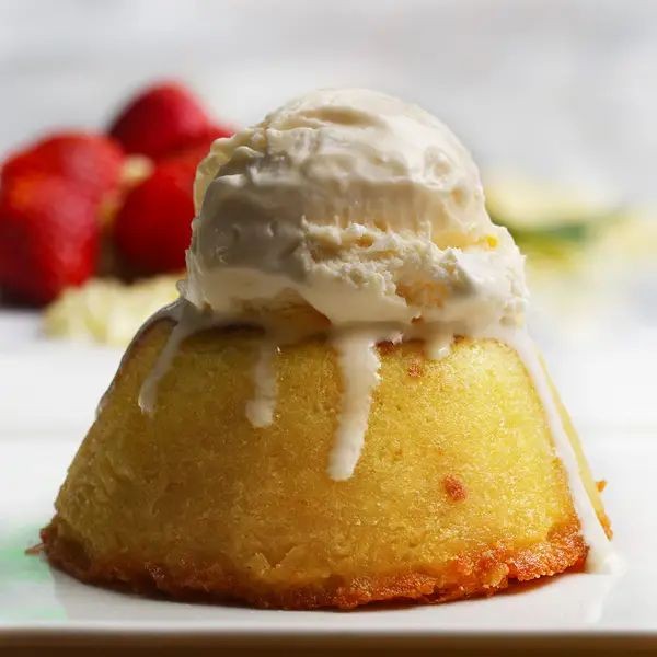 White Chocolate Raspberry Volcano Cake
