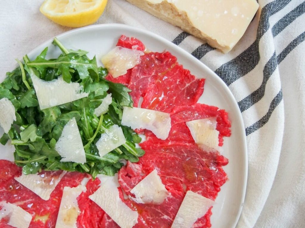 White Truffle Beef Carpaccio with Arugula