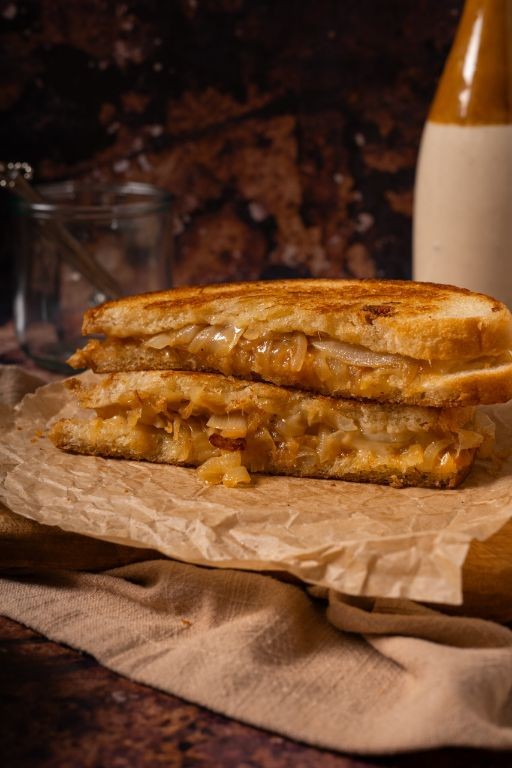 White Truffle Grilled Cheese with Caramelized Onions