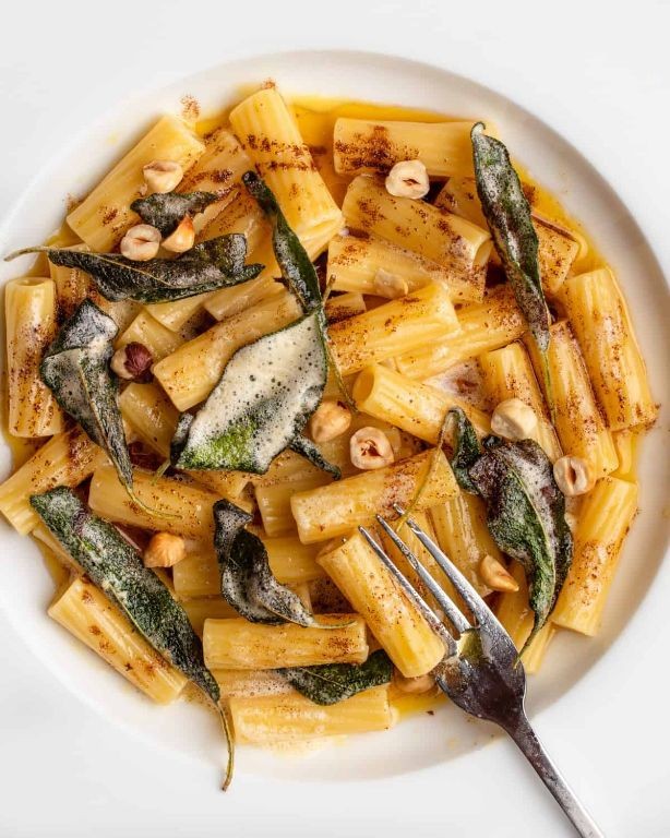White Truffle Pasta with Brown Butter and Sage