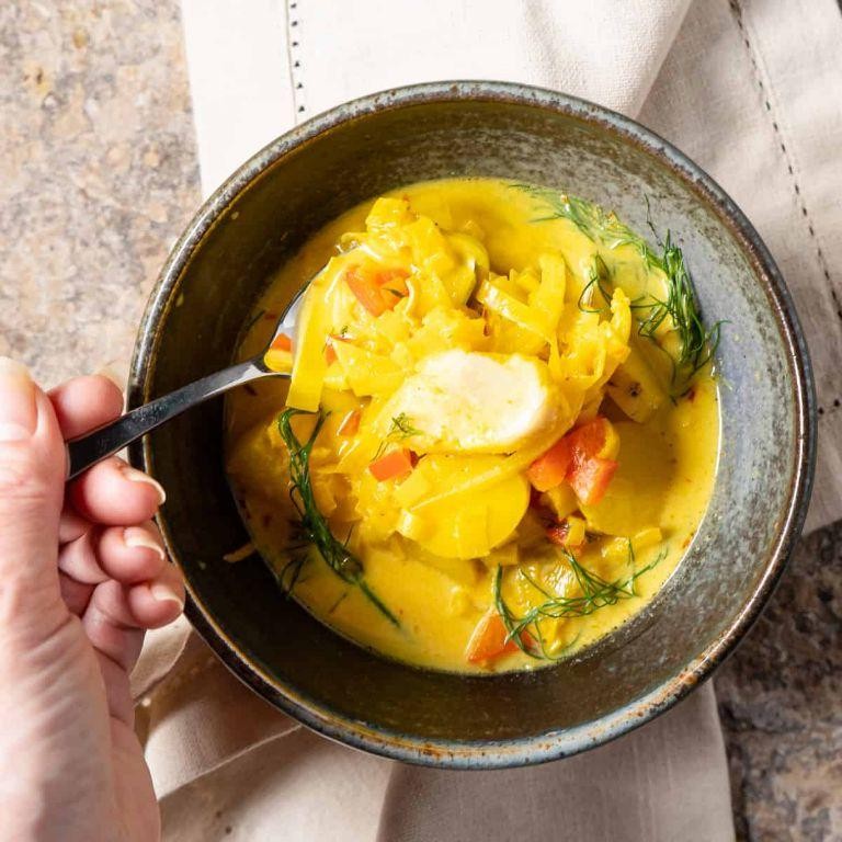 Whiting Fish Soup with Fennel and Saffron