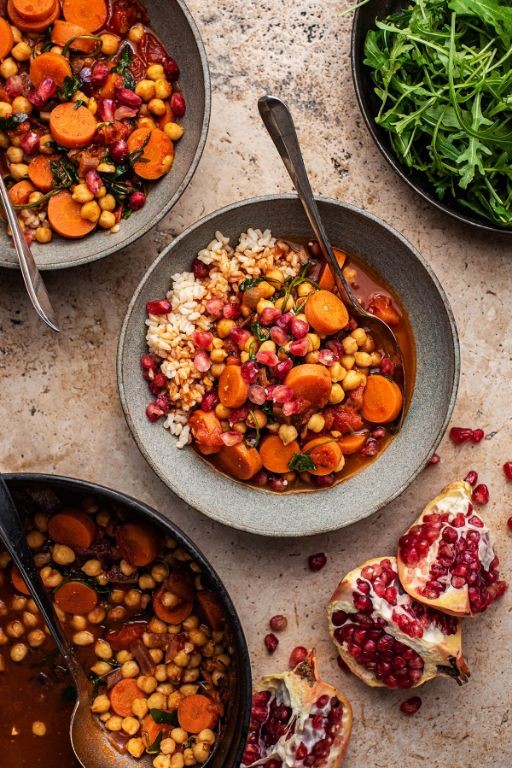 Whole Carrot and Chickpea Stew