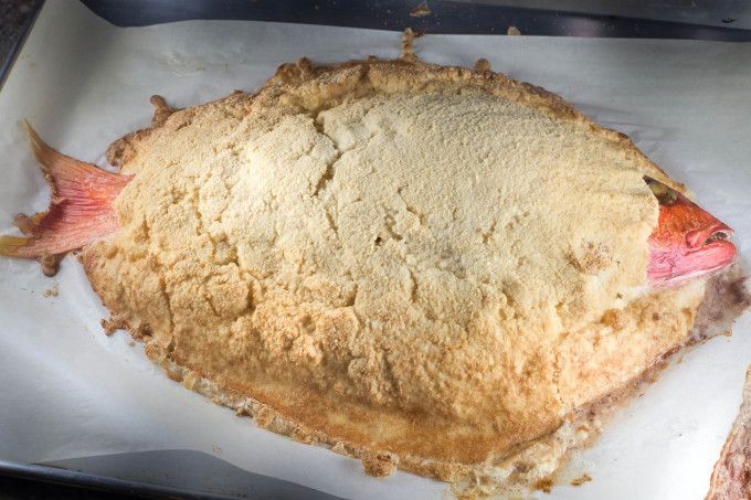 Whole Red Snapper Baked in Salt Crust