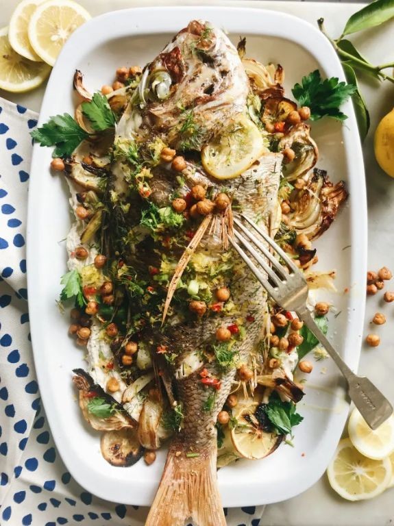 Whole Red Snapper Stuffed with Citrus and Fennel