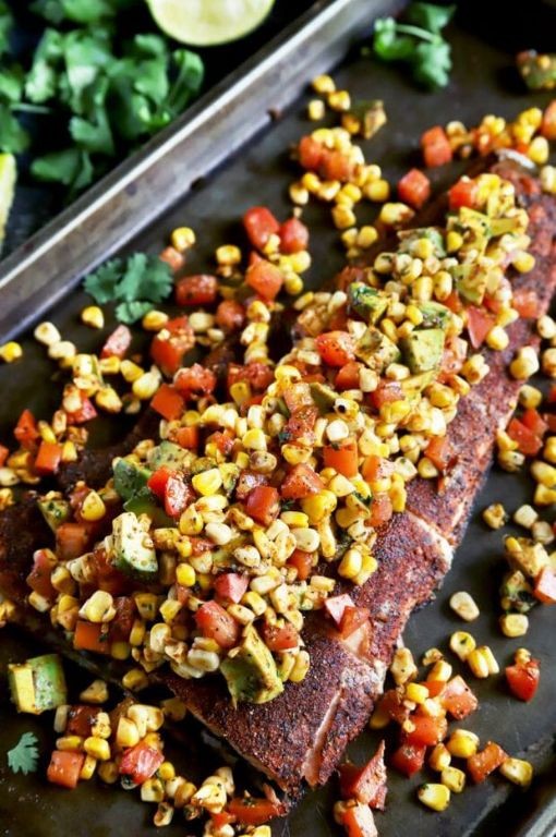 Whole Red Snapper with Charred Corn and Avocado Salsa