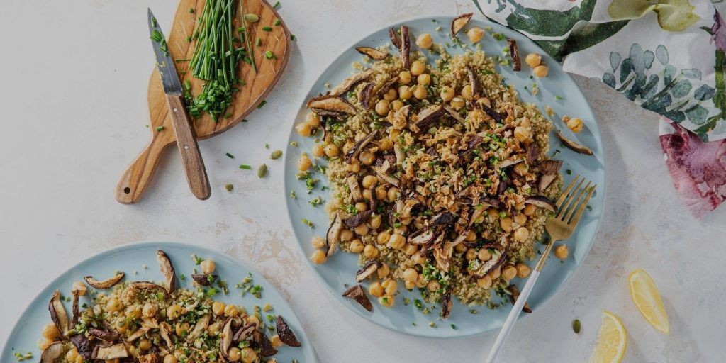 Wild Mushroom and Thyme Quinoa Pilaf