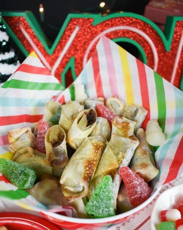 Wonton Wrapper Chocolate Banana Rolls