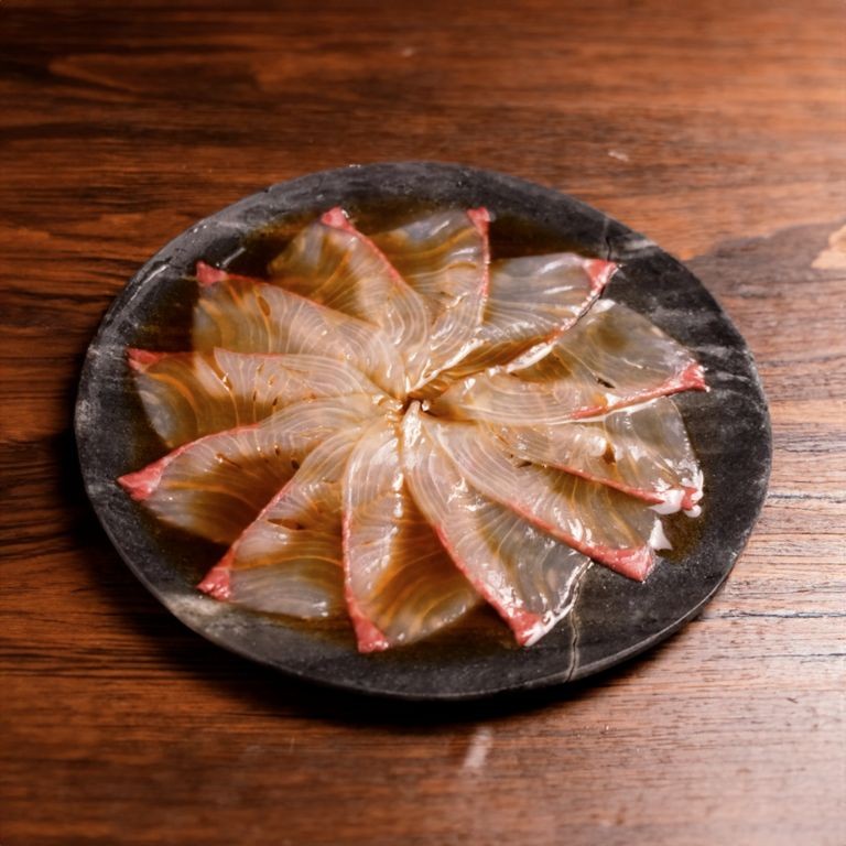 Yellowtail Carpaccio with Truffle Oil