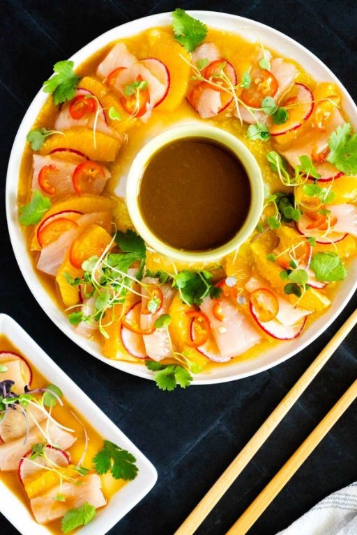 Yellowtail Crudo with Citrus Dressing
